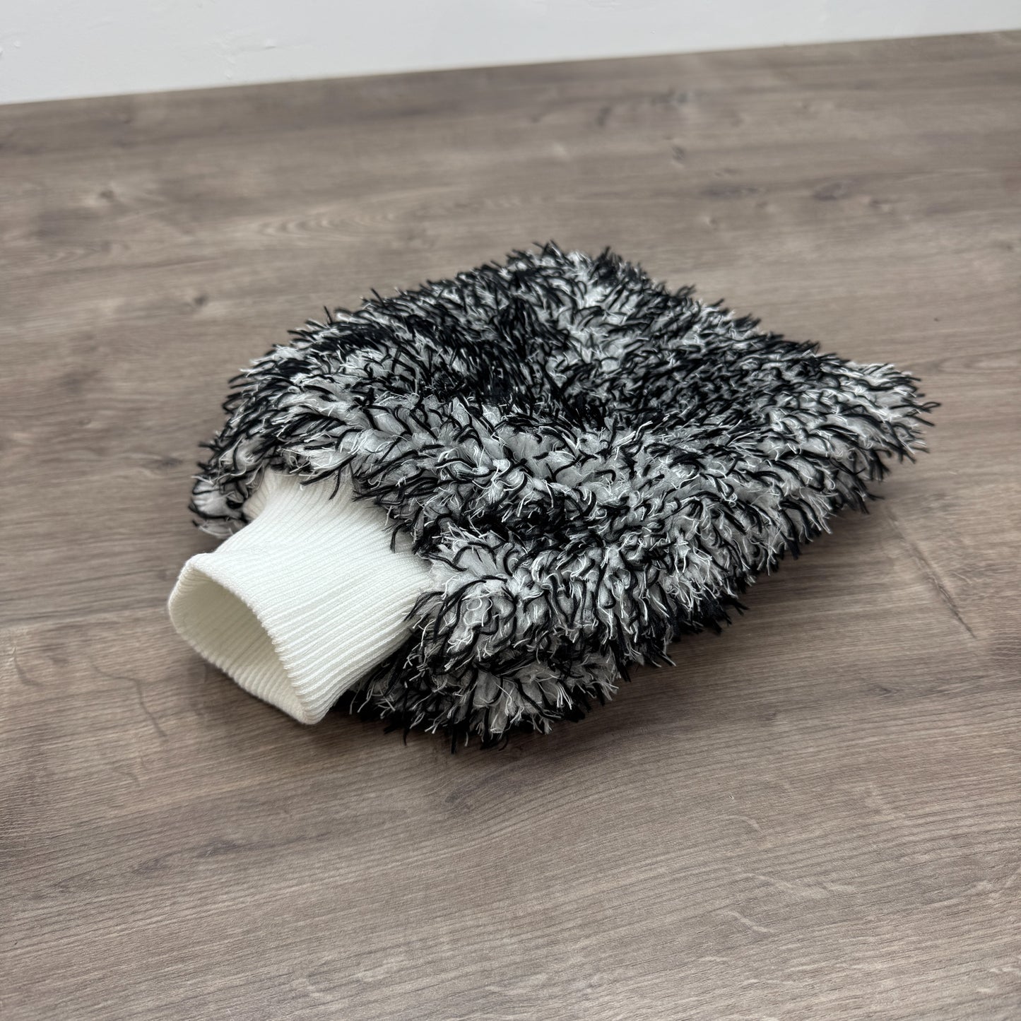 Auto Glanzwelt Waschhandschuh 18x28cm Schwarz weiß